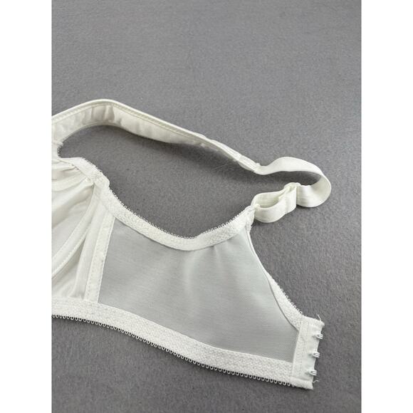 BALI White Unpadded Underwire Bra Size 34C Style 3562 Vintage Padded Strap - Picture 6 of 7